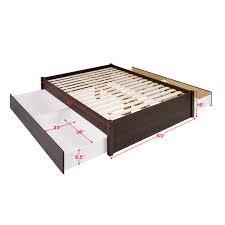 Also, there are spacious storage boxes under the this classic bed frame will look great with your choice of textiles and bedroom furniture. Prepac Queen Select 4 Post Platform Bed With 4 Drawers Walmart Canada