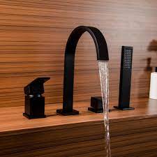 Top sellers most popular price low to high price high to low top rated products. Dree Contemporary Waterfall Spout Deck Mount Roman Tub Faucet With Hand Shower In Matte Black Solid Brass In 2021 Bathtub Faucet Black Bathtub Tub Faucet