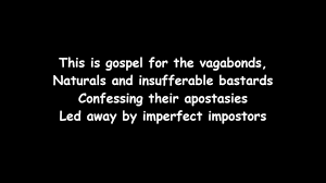 Led away by imperfect impostors. Panic At The Disco This Is Gospel Lyrics Youtube