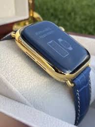 The new apple watch 6 range customised by goldgenie in pure 24k gold, rose gold, platinum, swarovski crystal or diamonds. 24k Gold Plated 44mm Apple Watch Series 5 Stainless Steel Blue Band Gps Lte 602590065218 Ebay