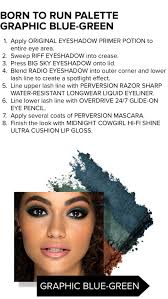 Urban Decay Born To Run Eyeshadow Palette Graphic Blue Green Tutorial Get The Look Urban Decay Eye Makeup Urban Decay Makeup Blue Eye Makeup