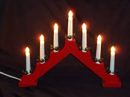 Traditional Wooden Candle Bridge Arch Christmas Light 7 Bulb Xmas Home Decor Ebay