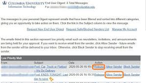 Crafting targeted emails so, or block email: Spam And Phishing Filtering For Email Proofpoint Columbia University Information Technology