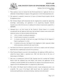 It should provide detailed information that is relevant to the purpose of an interim report. Iem Pi A600 Guidance Notes For Technical Report Feasibility Study Engineering