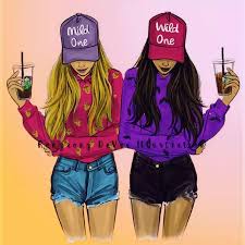Black stick drawing illustration, best friend, humor, minimalism. Half And Half Half And Half Bff Wallpapers Novocom Top