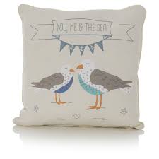 George Home Blue Seagull Cushion Shore Asda Direct George Home Cushions Sunroom Decorating
