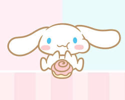 Cinnamoroll eating a cinnamon roll wallpaper
