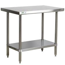 Regency 24 X 36 16 Gauge 304 Stainless Steel Commercial Work Table With Undershelf Stainless Steel Work Table Work Table Grill Table