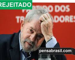 Resultado de imagem para lula é o mais rejeitado