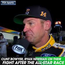 Daytona beach — emporia native clint bowyer and many other drivers are showing support for fellow nascar driver ryan newman after a scary crash newman was leading in the last lap before the final turn when he was involved in a crash after being pushed by ryan blaney, causing his car to. Nascar On Nbc Clint Bowyer Ryan Newman Interviewed After Post Race Fight Facebook