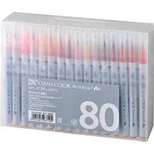 Kuretake Zig Clean Color Real Watercolor Brush Pens 80 Color Set Rb 6000at 80v