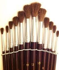 Dynasty 27871 round camel hair short enameled wood handle watercolor paint brush, size 2, 7/16 artify 26 pcs paint brushes art set for acrylic oil painting| a kit of high quality hog and nylon hairs. Camel Hair Paint Round Brush