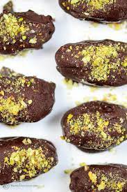 Chocolate Covered Date Recipe With Almonds The Mediterranean Dish Almond Recipes Date Recipes Healthy Sweet Treats