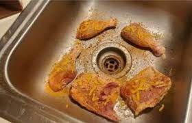 seasoning meat in the sink? absolutely not.