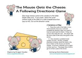 You can play various games on games to learn english website. Mouse Gets The Cheese A Following Directions Game By Carrie Manchester