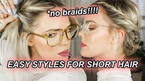 The best thing that may be you cannot notice this hairstyle reduce her age. 5 Easy Hairstyles For Short Hair Glasses Smartbuyglasses Immallorybrooke Youtube