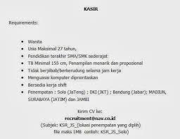 Maybe you would like to learn more about one of these? Lowongan Kerja Kasir Like And Share