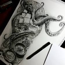 This will help you to outline the lower portion of the head. James Alex Turpin Complete Kraken So Yes Fun To Have Finished A