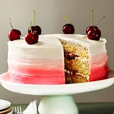 Cherry And Almond Ombre Cake
