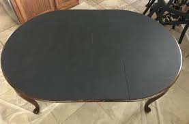 It was my husbands table when we got married. How To Chalk Paint A Table Top To Last