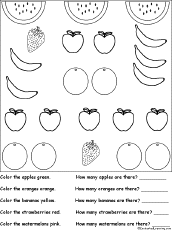 Touch math worksheets for education. Fruits And Vegetables Math Worksheets Enchantedlearning Com