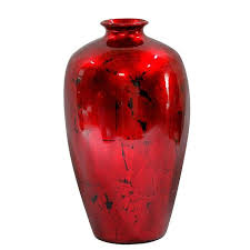 Heather Ann Creations W1032 Pred Ruth 21 In Foiled Lacquered Ceramic Vase Red Vases Decor Ceramic Vase Jar Vase