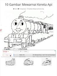 Gambar kereta hitam putih untuk diwarnai. 10 Gambar Mewarnai Kereta Api Bonikids