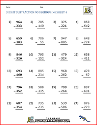 Beginning double digit addition with regrouping new, 2 digit. Three Digit Subtraction Without Regrouping Worksheets
