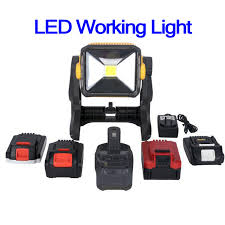 Lampe Portable Spotlight Led Work Light Rechargeable Black Decker Li Ion Battery Outdoor Light For Dewalt Makita Ryobi 18v 20v Chargers Aliexpress