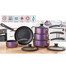 Image For 5 Piece Iridescent Pan Set From Studio Rainbow Kitchen Purple Kitchen Pan Set