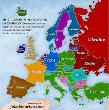 The European Countries Where Huge Swathes Of The Population Have Moved Europe Map Map Emigration