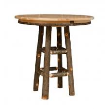 Metal corner brackets, decorative studs, and a supported pedestal base give the. Rustic Hickory Counter Height Pub Table 36 Or 42 Round Top