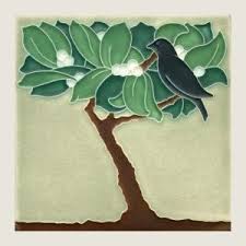 Sage Berry Tree Motawi Tileworks Art Deco Artwork Tile Art Art Nouveau Tiles