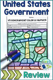 United States Government Color By Number Worksheet Social Studies Elementary Social Studies Middle School 3rd Grade Social Studies