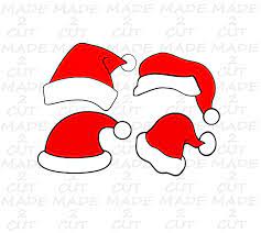 Santa Hat Svg Clip Art Christmas Svg Silhouette Studio Etsy In 2021 Christmas Svg Santa Hat Silhouette Studio Files