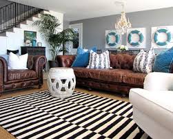Black And White Leather Couches Recommended Ideas Where To Buy Leather Sofas Beach Style Family Room With Brown And Whit Leather Couches Living Room Brown Living Room Brown Sofa Living Room
