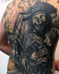 60 Epic Tattoo Designs For Men Legendary Ink Ideas Pirate Tattoo Cool Back Tattoos Back Tattoos For Guys