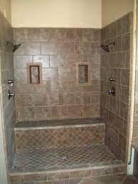 Double Shower Heads With A Seat Bathrooms Remodel House Bathroom Double Shower