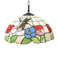 Kronleuchter Tiffany Libelle Auf Weißem Hintergrund