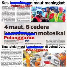 Terdapat banyak punca yang menyebabkan berlakunya peningkatan kes kemalangan jalan raya di negara kita. Cadang Istilah Pelanggaran Jalan Raya Ganti Istilah Kemalangan Motoqar