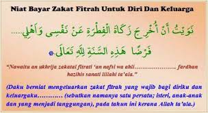 (sebut nama orangnya), fardhu karena allah ta'ala. This Is Haff East Pengertian Zakat Fitrah Bacaan Doa Niat Hukum Waktu Dan Tata Cara Membayar Zakat Fitrah