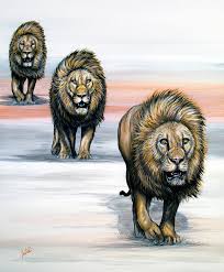The Lion Line By Teshia Art Lion Artwork Colorful Lion Painting Lion Painting
