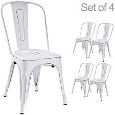 Amazon Com Flash Furniture 4 Pk Distressed Green Blue Metal Indoor Outdoor Stackable Chair Kitchen Indoor Outdoor Chair Metal Dining Chairs Indoor Chairs