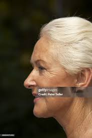 Senior Woman Close Up Profile High-Res Stock Photo