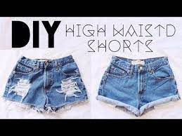 Diy Under 10 Ombre Gradient Blue Shorts W Stars Rivets From Old Jeans Youtu High Waisted Shorts Diy Diy High Waisted Shorts Distressed High Waisted Shorts