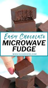 Only takes 4 minutes of prep. Easy Microwave Fudge Sugarhero