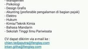 We did not find results for: Lowongan Kerja Pt Feng Tay Indonesia Enterprises Info Loker Bdg Informasi Lowongan Kerja Bandung