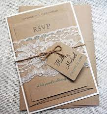 Wedding Invitations With Tag Rustic Wedding Invitations Hand Craft Wedding Invitations Rustic Lace Wedding Invitations Diy Rustic Wedding Invitations Rustic