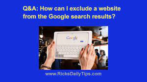 We did not find results for: Q A How Can I Exclude A Website From The Google Search Results