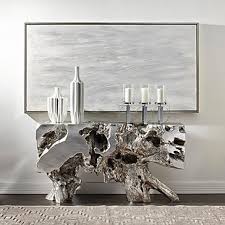 Silver Console Table Sequoia Collection Z Gallerie Silver Console Table Console Table Decorating Unique Console Table